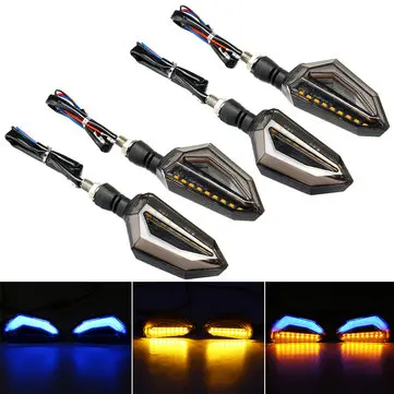 4ks 12V Motocykl Modrý LED Směrovky Pro Kawasaki/Yamaha/BMW/Honda/KTM