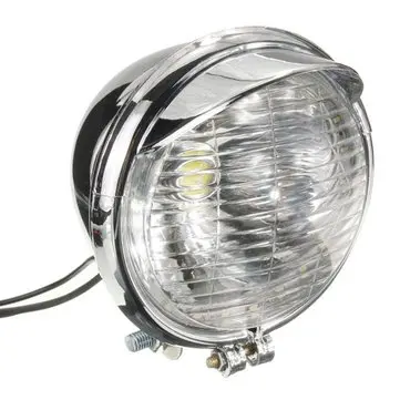 12V Univerzální Motocykl 25 LED přední světlomet Chromový pouzdro
