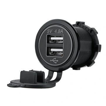 4.8A Duální USB Autonabíječka 2 Port LCD Displej 12V/24V Univerzální Nabíjení Pro Telefon