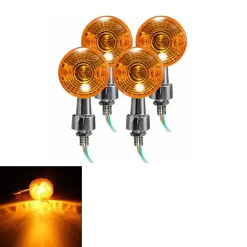 4 ks univerzální motocyklové blinkry indikační lampa oranžová žárovka