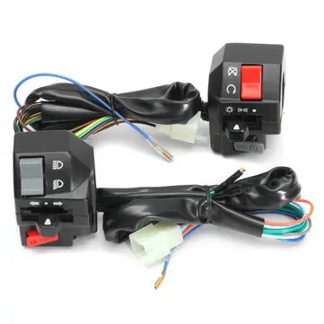 Motocykl 7/8 palců 22 mm 12V Ovladač řídítka Hrn Blikající světlo Světlo předního světla Elektrický start