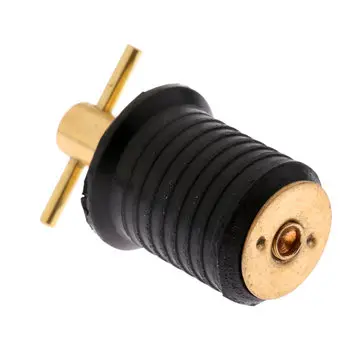 1 palcový mosazný T-tvar rukojeti zamykací zástrčka odpadového zástrčného zásobníku lodí marine hardware