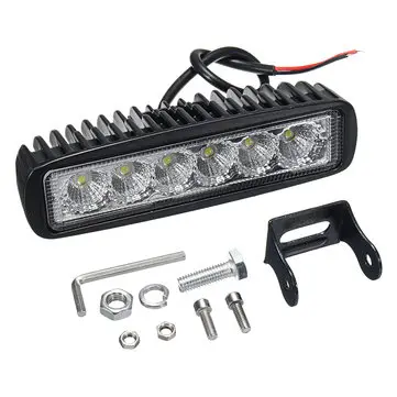 12V 18W 6LED Vodotěsné Přední Světlomety Povodňové Pracovní Světlo pro Motocykl, Nákladní Auto, Loď, Kempování