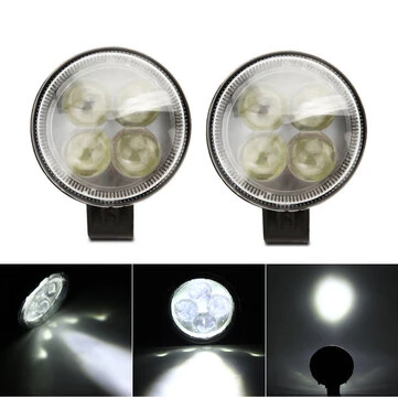 12V-80V 20W 6000K 3 palcový LED pracovní mlhový reflektor Světlomet Voděodolný pro motocykl, auto, nákladní auto, loď, námořní