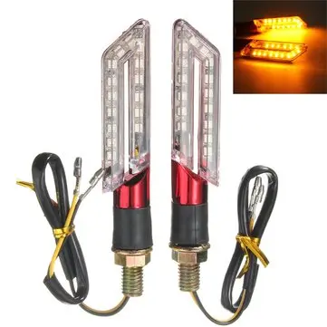 2 kusy LED směrovka motocyklového světla Amber Blade lampa indikátor