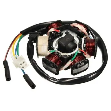 6 Pólový Generátor Cívka Magneto Stator Plast GY6 110 125cc ATV PIT DIRT Quad Bike