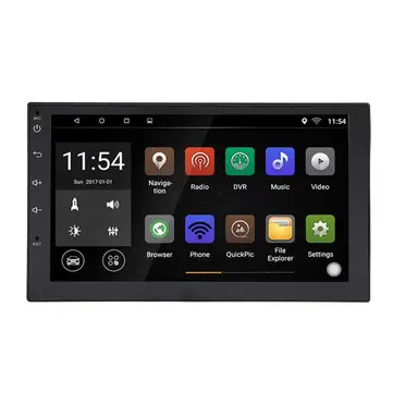 7 Palcový 2DIN Android 8.1 Autorádio 4 Jádra 1G+16G IPS Dotyková Obrazovka WiFi GPS Bluetooth Subwoofer FM AM RDS Externí Mikrofon