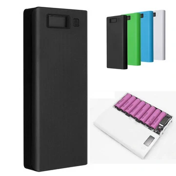 30000mAh LCD Displej Power Bank Pouzdro DIY Přenosná Nabíječka Dvojité USB Nabíjení Baterie 8x18650