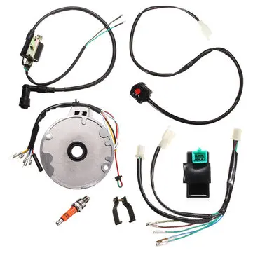 50cc 70cc 90cc 110cc 125cc MagnetoWire Harness CDI Zástrčka Svíčka Přepínač Kit Univerzální pro Motocykl Dirt Pit Bike
