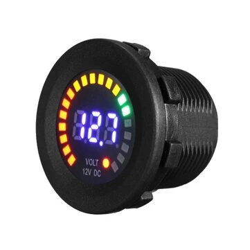 12V Motocykl LED Digitální Displej Voltmetr Auto Auta Vodotěsný Měřič