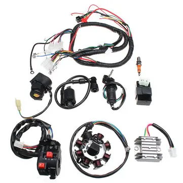 Elektrisk Ledningsharness Wire Loom CDI Motor Stator Fuld Sæt Til ATV QUAD 150/200/250CC