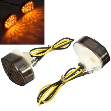 2 stk. 12V Røg 15 LED Flush Mount Blinklys Universal