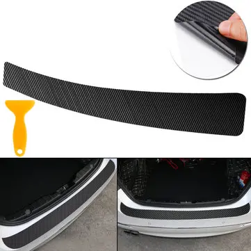 Kulfiber Sticker Vinyl Decal Autoluksbagklap Kofangerbeskyttelsesplade Trim Beskyttelsesinddækning