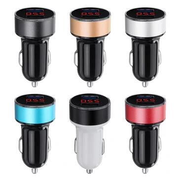 5V 3.1A LED Dual USB Biloplader 2 Port Adapter C igarette Socket L ighter Til Mobiltelefon