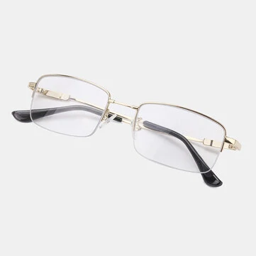 Unisex Foldbar halvramme Anti-Blåt Lys Dual-Use Intelligent Zoom Multi-Fokus Farveskiftende Læsebriller til Alderssyn.