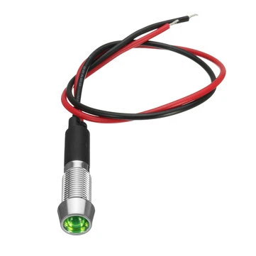 12V 8mm LED-indikator Metal Advarselslygte Lampe Pilot Panel Dash Bil Båd Lastbil Motorcykel