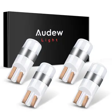 Audew T10 3030 SMD Bil LED Indvendig Lyspære Indendørs Belysning Parkeringslampe 6000K Xenon Hvid Canbus Fejlfri Vandtæt 4Stk