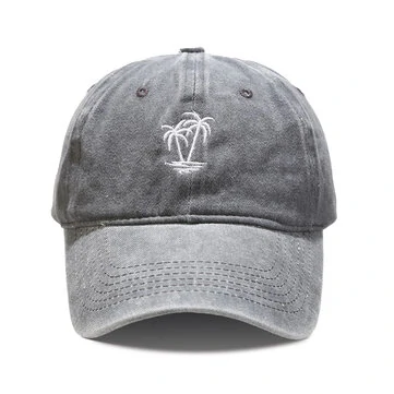 Herre Ren Bomuld Retro Kokosnød Broderet Vasket Gør solcreme Svedabsorberende Baseballkasket