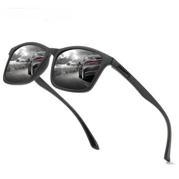 Mænd Polariserede Solbriller Mode Kvinder Firkantede Sportsbriller Ultra Let TR90 Ramme Køre Solbriller Vintage Eyewear UV400