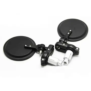 7/8 tommer 22 mm Motorcykel Aluminium Styre Cirkulære Foldbare Spejle