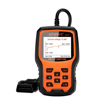 Autophix OM129 Forbedret Bil OBD2 Motor Batteri Diagnostisk Scanner Værktøj Kodelæser