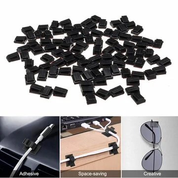 100PCS Dashcam Kabelbøjle 30CM Ledning Selvklæbende Strip Fikssæde Motorcykel