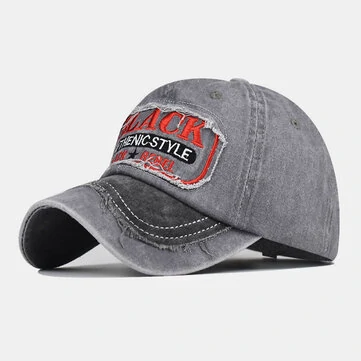 Unisex Forvredet Kuppelformet Buet Skygge Patch Broderi Baseballkasket Sommersolskærm Justerbar Hat