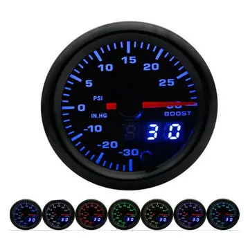 12V 2 tommer 52mm Spændingsmåler 7 Farve LED Display Auto Volt Universal