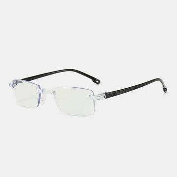 Unisex Anti-blåt Lys Rammelese HD Diamantkantet Bi-lys Dobbeltbrugs Læsebriller Presbyopiske Briller
