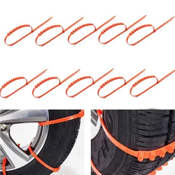 10PCS Bil Lastbil Sne Is Mud Kæder Hjul Dæk Anti Skid fortykket Sene