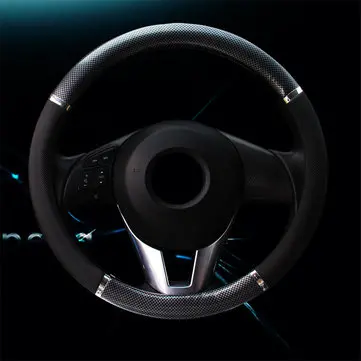 Luksus Auto Bil Ratdæksel carbon fiber PVC Læder Bil Dække