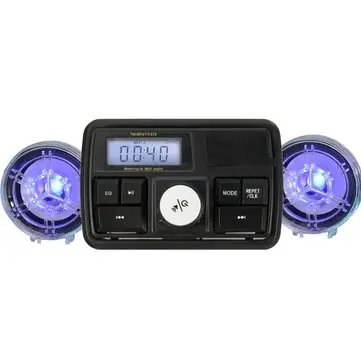 Motorcykel MP3-afspiller Styreradio Stereo ATV-højttaler Anti Tyverialarm