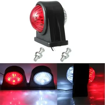 12V E8 E-mærket Lastbil Trailer Campingvogn Side LED Lys Lampe Rød Hvid