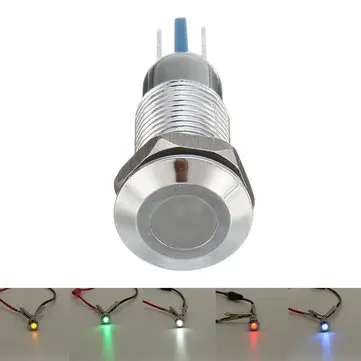 Metal 8mm LED Pilot Dash Panel Indikator Lys Lampe Rød Blå Grøn Hvid Gul