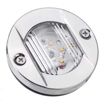 12V LED 2835 Rund Sternlys til bådmaritim indbygget montering i rustfrit stål