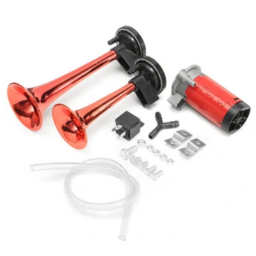 150 dB 12V 2-Trumpet bil luft horn krom 50HZ med kompressor til bil lastbil båd tog