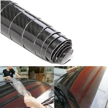 6D Gloss Carbon Fiber Bilklistermærker Vinyl Wrap Film Klistermærker