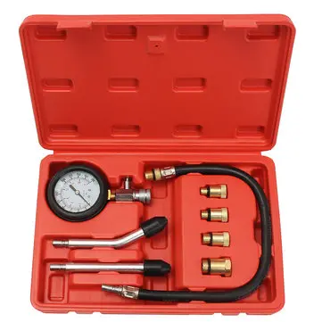 Pro Petrol Gas Engine Cylinder Compression Tester Olie Trykmåler Kit Motor Auto