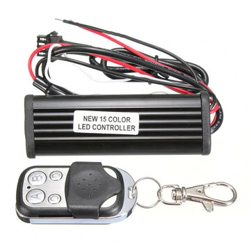 Bil Motorcykel RGB Farve LED Controller Fjernlys Strip Light Kit Multifarvet