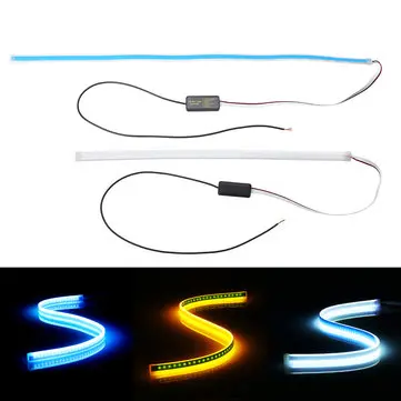 45cm / 60cm Sekventiel LED Strip Light Blinklys Skift Indikator DRL Kørelys