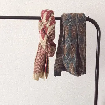 Vintage stil uld tørklæde Varm strikket tørklæde
