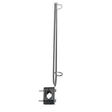 15" Bådflagstangsholder 7/8"- 1" Rail Mount Justerbar Rustfrit Stål Marin