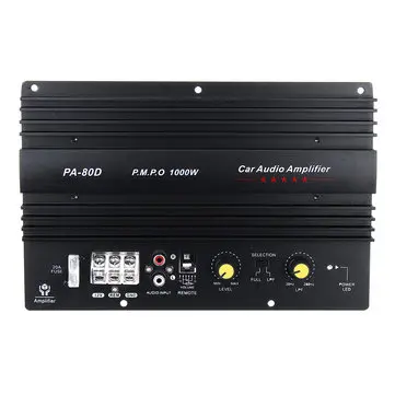 PA-80D Forstærker 12V 1000W Bil Audio Høj Effekt Mono Forstærker Amp Board Kraftfuld Subwoofer Bas Amp