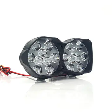 CNSUNNYLIGHT 16W 2000LM 6500K Motorcykel LED Forlygter Scooter Tåge Spotlight Hvid Kørsel Arbejde