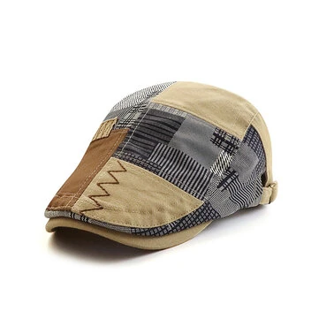 Collrown mænds beret retro laptegn rutig hat mænds flade hat England nyhedskaps klassisk spids malerhue til forår sommer efterår vinter