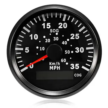 85 mm 60 KM/H 35 MPH GPS Speedometer Odometer 35 MPH Rustfrit Stål Motorcykel Bil Lastbil Båd