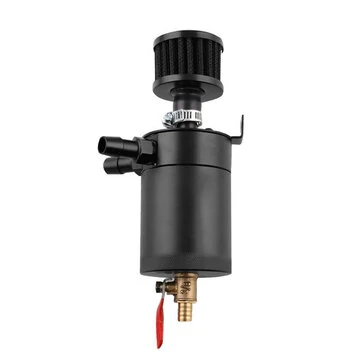 Universal 2-Port Olie Catch Tank Reservoir Brændstof med Afløbsventil