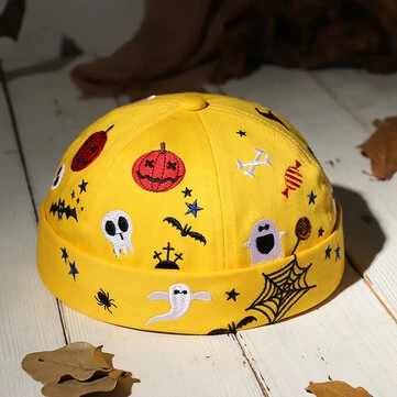 Banggood Design Mænd Halloween Stil Mønster Brimless Beanie Landlord Cap Skull Cap