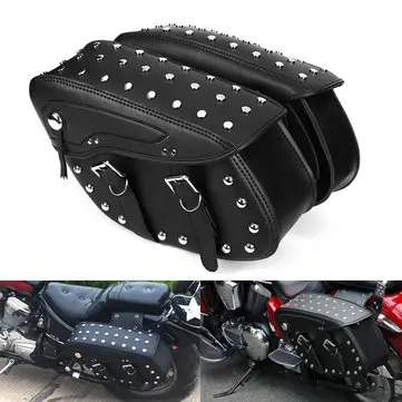 Motorcykel PU Læder Sadletasker Sidesæk til Harley Sportster 1200XL 883