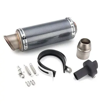 38-51mm Rustfri stålmotorcykel udstødning lyddæmper ATV hale rør